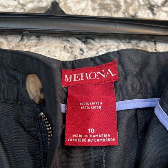 Merona Black Cotton Bermuda Shorts Size 10.  NWT. - Picture 5 of 6